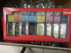 Pokemon TCG Prismatic Evolutions Costco 8 Pack Mini Tins Set + Promos New Sealed - Image 1