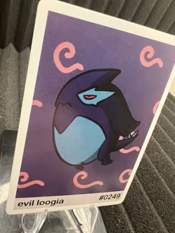 Lugia (evil loogia) #249 - Set Hit Holo - Gen 2 Pookiemoot Fan Art - Pokemon NM - Image 2