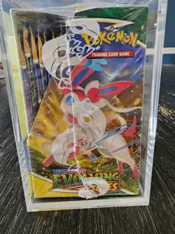 Pokemon TCG Evolving Skies Sword and Shield Booster Box Sealed with Acrylic Case - Image 2