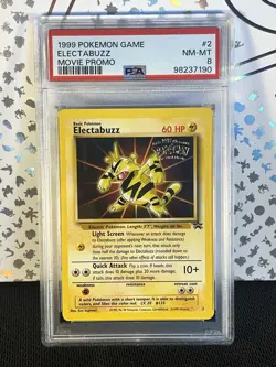1999 Pokemon Game Electabuzz #2 Movie Promo PSA 8 - Image 1