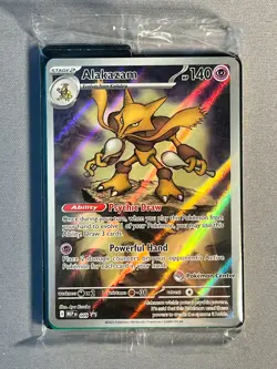 Pokemon Mega Evolution MEP 009 Alakazam SEALED Promo Pokemon Center Stamped - Image 1