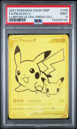 2021 POKEMON SWSH CELEBRATIONS ULTRA-PREMIUM COLLECTION FA/PIKACHU V PSA 9 - Image 1