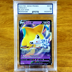 Pokemon Sword & Shield Black Star Promo Jirachi V SWSH299 AGS Mint 9 Holo 2023 - Image 1