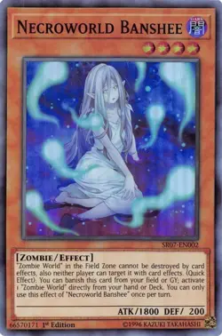 1X NECROWORLD BANSHEE SR07-EN002 SUPER 1ST NEAR MINT YUGIOH - Image 1