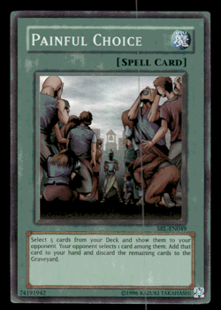 YUGIOH PAINFUL CHOICE Original EN SRL-EN049 Near Mint NM - Image 1