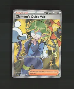 Clemont's Quick Wit 229/191 Surging Sparks Full Art Ultra Rare Pokemon Card NM - Image 1