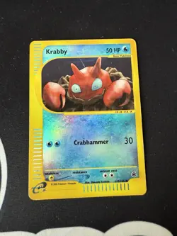 Krabby 115/165 Expedition Reverse Holo Pokemon Card E Reader Series Vintage 2002 - Image 1