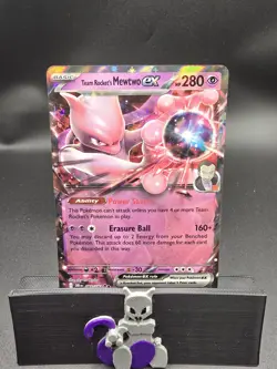 Pokemon TCG Team Rockets Mewtwo EX Double Rare Card 081/182 Destined Rivals NM - Image 1
