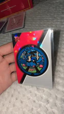 Badge Lucario - Cracked Ice Holo - Team Rocket Card Database - Pokemon Card - Image 2