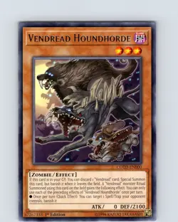 Yu-Gi-Oh TCG Vendread Houndhorde COTD-EN000 1st Edition Rare Card NM - Image 1