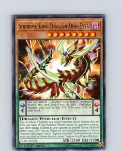Yu-Gi-Oh TCG Supreme King Dragon Odd-Eyes COTD-EN015 1st Edition Rare Card NM - Image 1