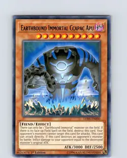 Yu-Gi-Oh TCG Earthbound Immortal Ccapac Apu LED5-EN000 1st Edition Rare Card NM - Image 1