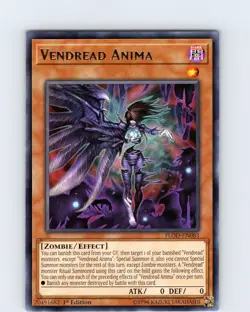 Yu-Gi-Oh TCG Vendread Anima FLOD-EN083 1st Edition Regular Rare Card NM - Image 1