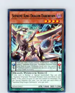 Yu-Gi-Oh TCG Supreme King Dragon Darkwurm MZMI-EN057 1st Edition Rare Card NM - Image 1