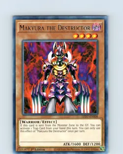 Yu-Gi-Oh TCG Makyura The Destructor LED7-EN008 1st Edition Regular Rare Card NM - Image 1