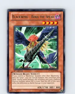 Yu-Gi-Oh TCG Blackwing - Bora The Spear DP11-EN002 1st Edition Rare Card LP-NM - Image 1