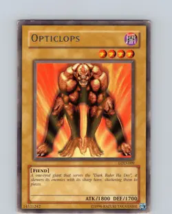 Yu-Gi-Oh TCG Opticlops LOD-009 Unlimited Regular Rare Card Played LP - Image 1