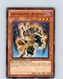 Yu-Gi-Oh TCG Gravekeeper's Recruiter STBL-EN085 1st Edition Rare Card LP - Image 1