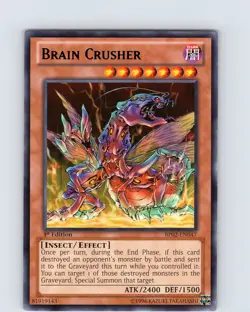 Yu-Gi-Oh TCG Brain Crusher BP02-EN047 1st Edition Regular Rare Card NM - Image 1