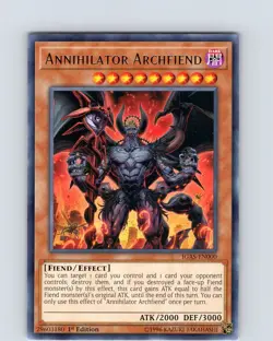 Yu-Gi-Oh TCG Annihilator Archfiend IGAS-EN000 1st Edition Rare Card NM - Image 1