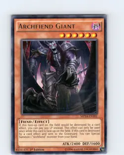 Yu-Gi-Oh TCG Archfiend Giant MP14-EN181 1st Edition Regular Rare Card NM - Image 1