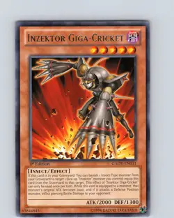 Yu-Gi-Oh TCG Inzektor Giga-Cricket GAOV-EN031 1st Edition Rare Card NM - Image 1