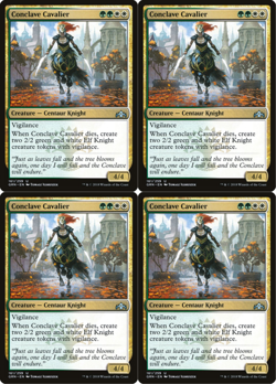 4x MTG 2018 CONCLAVE CAVALIER - KNIGHT CREATURE UNCOMMON - MAGIC CARD x4 copies - Image 1