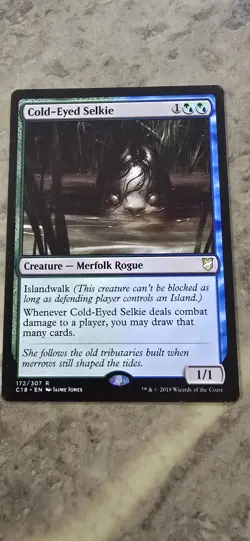 Cold-Eyed Selkie Commander 2018 Regular Creature Merfolk Rogue Rare MTG - Image 1