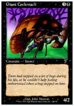 Giant Cockroach -Foil Medium Play MTG 7th Edition - Image 1