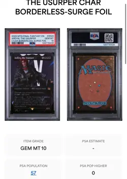 PSA 10 2025 MTG FINAL FANTASY CHARACTER BORDERLESS-SURGE FOIL ARDYN, THE USURPER - Image 3