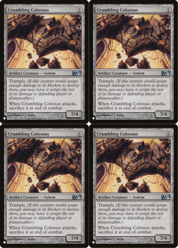 4x MTG 2011 CRUMBLING COLOSSUS - CREATURE M12 - UNCOMMON - MAGIC CARD x4 copies - Image 1