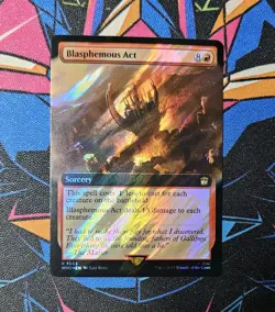 MTG Blasphemous Act NM Extended Art Surge Foil MTG Doctor Who Unplayed Magic - Image 1