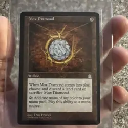 Mox Diamond Stronghold 1998 Near Mint Mtg Magic The Gathering Illus. Dan Frazier - Image 3