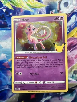 Pokemon HOLO Mew 011/025 HOLO RARE Celebrations 25th Anniversary - Image 1