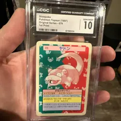 CGC 10 Pokemon Card Topsun Slowpoke Blue Back 1997 Gem Mint 🔥 Extremely Rare - Image 1