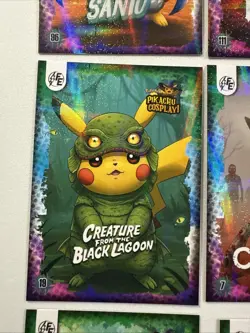 Pokemon Pikachu Cosplay FE Holiday Box Hits. Non Tcg Fan Art Cards. Lot (8) - Image 5