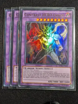 Yugioh - 3x Contrast HERO Chaos SDHS-EN041 Unlimited Utlra Rare NM - Image 1