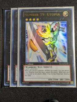 Yugioh - 3x Number 39: Utopia YS12 YS11 1st Edition Utlra Rare NM - Image 1