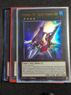 Yugioh - 3x Number 101: Silent Honor Ark DUDE-EN017 1st Edition Ultra Rare NM - Image 1