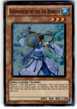 Yugioh Geomancer Of The Ice Barrier HA02-EN047 Super Rare NM - Image 1