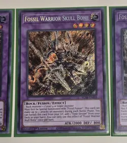 Fossil Dragon & Fossil Warrior Secret Rare 1st Edition Yugioh TCG Card Lot NM/M - Image 4