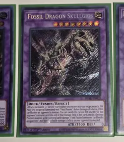 Fossil Dragon & Fossil Warrior Secret Rare 1st Edition Yugioh TCG Card Lot NM/M - Image 5
