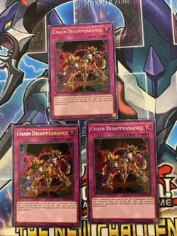 Chain Disappearance LCKC-EN094 x3 Secret Rare Yugioh Legendary Collection Kaiba - Image 1