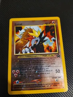 Entei 34 - Black Star Promo Rare Holo Movie 2001 - Pokemon Card Vintage WOTC LP - Image 1