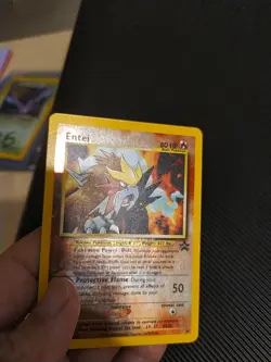 Entei 34 - Black Star Promo Rare Holo Movie 2001 - Pokemon Card Vintage WOTC LP - Image 3
