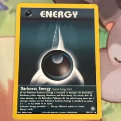 Pokemon TCG Neo Genesis Darkness Energy 104/111 Regular Rare Card - Image 1