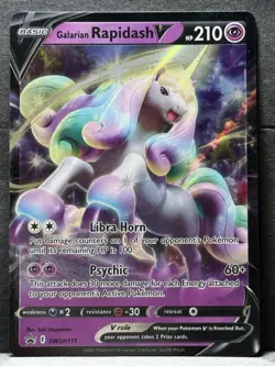 Galarian Rapidash v SWSH111 Sword & Shield Promo Holo Pokemon Card NM - Image 1