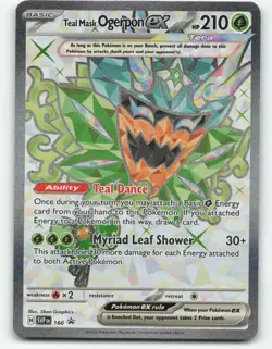 Teal Mask Ogerpon EX 166 Promo Pokemon card - Image 1