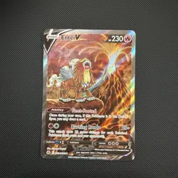 Pokemon Entei v Holo Ultra Rare TCG Card Crown Zenith Galarian Gallery GG36/GG70 - Image 1