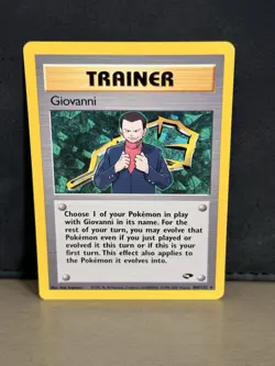 Giovanni Gym Challenge 104/132 Unlimited Pokemon TCG Rare Card Trainer WOTC - Image 1